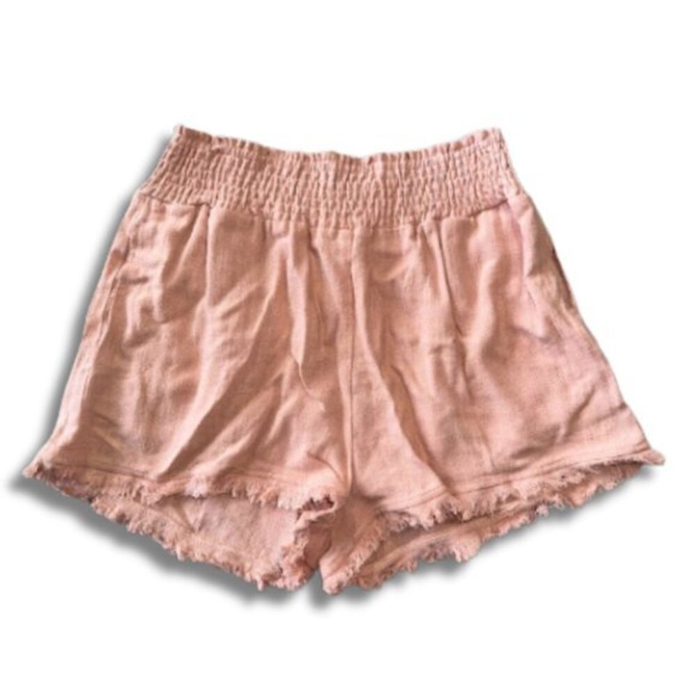 Peach Women's Linen Shorts